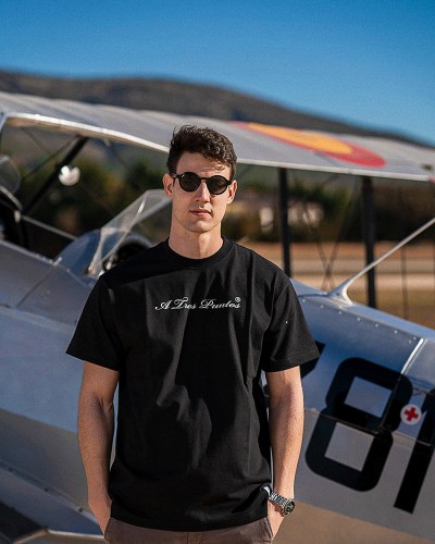 Oversize Aircraft Back T-Shirt, Black